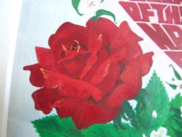 studio1world bahai inspired art - Acquarelle painting: In the garden of thy heart plant naught but the rose of love